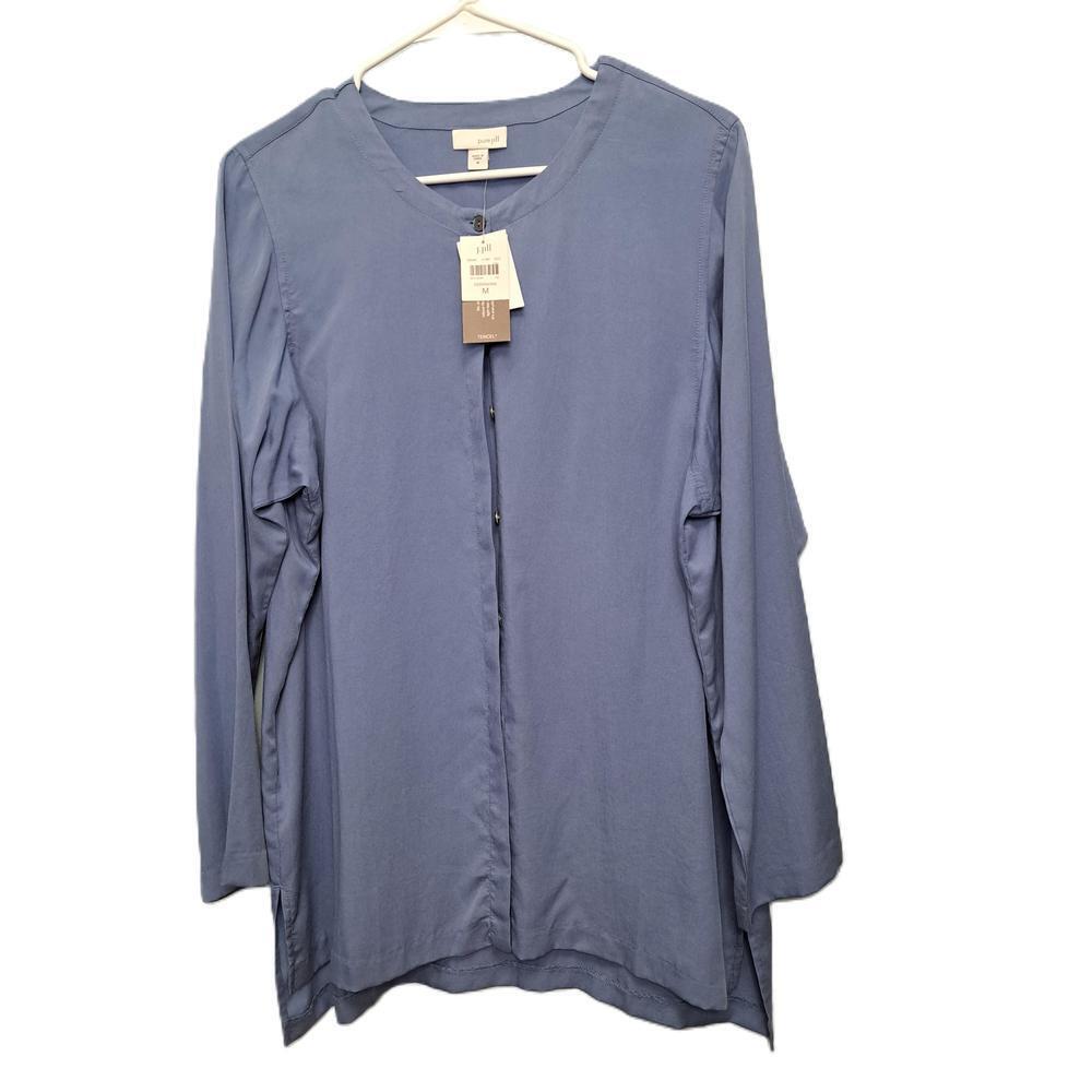 J. Jill Pure Jill Women's Periwinkle Relaxed Button Down Shirt Top Size Medium
